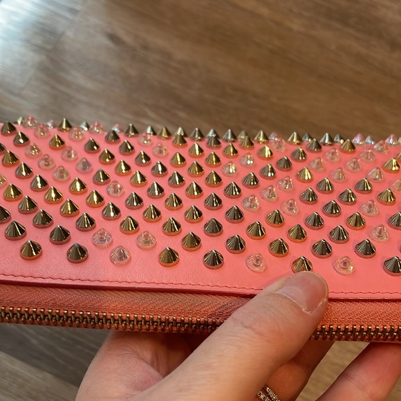 EUC Christian Louboutin spiked zip long wallet - full multicolor spikes around - Picture 15 of 15